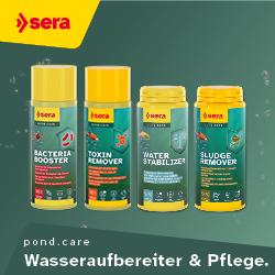 Sera Wasseraufbereiter Sera‑Produkte zur Teichwasseraufbereitung und Pflege.