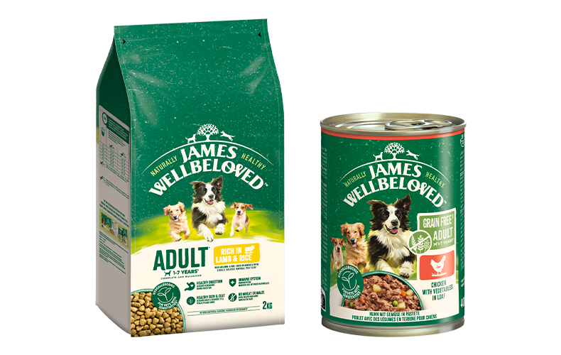 James Wellbeloved Adult Trocken- und Nassfutter von James Wellbeloved für erwachsene Hunde.