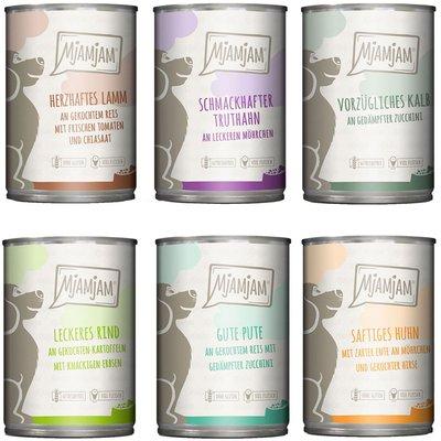 MjAMjAM Mixpaket II mit Huhn&Ente, Rind, Pute, Kalb, Truthahn, Lamm 6x400g MjAMjAM Mixpaket II mit Huhn&Ente, Rind, Pute, Kalb, Truthahn, Lamm 6x400g