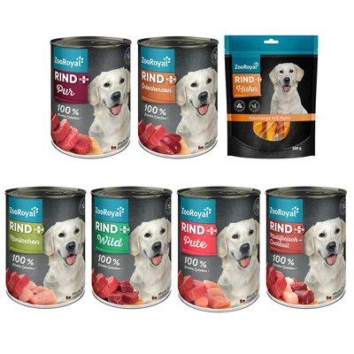 ZooRoyal Rind+ Probierpaket Nassfutter 6x400g + Snack 200g ZooRoyal Rind+ Probierpaket Nassfutter 6x400g + Snack 200g