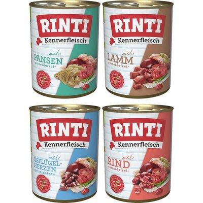 Rinti Kennerfleisch Mix Rind&Gefl.herzen&Lamm&Pansen 24x800g Rinti Kennerfleisch Mix Rind&Gefl.herzen&Lamm&Pansen 24x800g