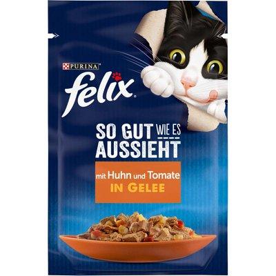 FELIX So gut wie es aussieht in Gelee mit Huhn und Tomate FELIX So gut wie es aussieht in Gelee mit Huhn und Tomate