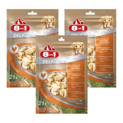 8in1 Hundesnacks Delights Kauknochen Huhn im Beutel 8in1 Hundesnacks Delights Kauknochen Huhn im Beutel