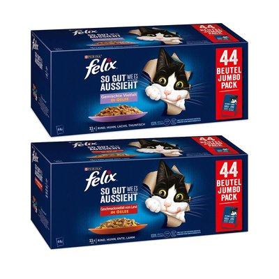 FELIX in Gelee Geschmacksvielfalt vom Land & Gemischte Vielfalt 88x85g FELIX in Gelee Geschmacksvielfalt vom Land & Gemischte Vielfalt 88x85g