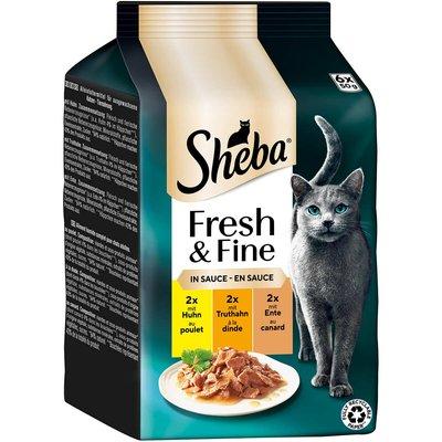 Sheba Fresh & Fine Sauce mit Huhn, Truthahn & Ente Sheba Fresh & Fine Sauce mit Huhn, Truthahn & Ente