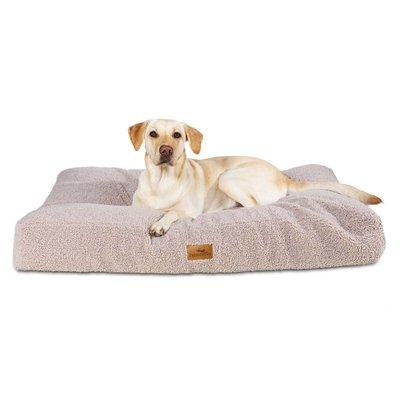 Freudentier orthopädisches Hundekissen aus Teddy greige L| Gebrauchtware Freudentier orthopädisches Hundekissen aus Teddy greige L| Gebrauchtware