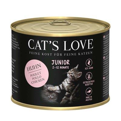 Cat's Love Nassfutter Junior Huhn Pur mit Algenkalk und Distelöl Cat's Love Nassfutter Junior Huhn Pur mit Algenkalk und Distelöl