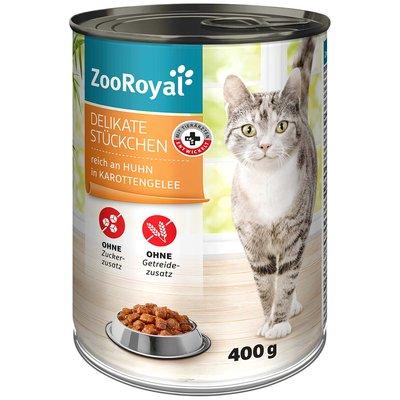 ZooRoyal Delikate Stückchen mit Hühnchen in Karottengelee ZooRoyal Delikate Stückchen mit Hühnchen in Karottengelee