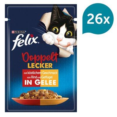FELIX So gut wie es aussieht Doppelt Lecker in Gelee mit Rind und Geflügel FELIX So gut wie es aussieht Doppelt Lecker in Gelee mit Rind und Geflügel