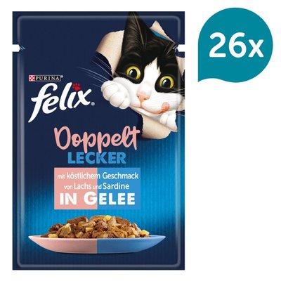 FELIX Doppelt Lecker in Gelee mit Sardine und Lachs FELIX Doppelt Lecker in Gelee mit Sardine und Lachs