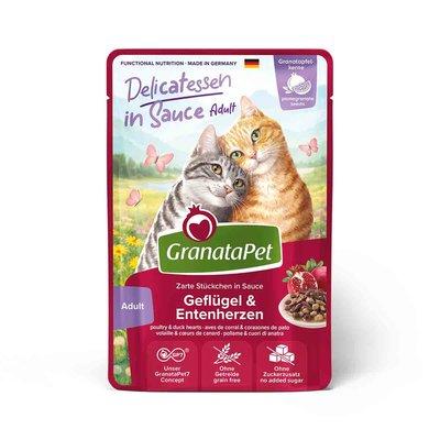 GranataPet Delicatessen in Sauce Geflügel & Entenherzen 100g GranataPet Delicatessen in Sauce Geflügel & Entenherzen 100g