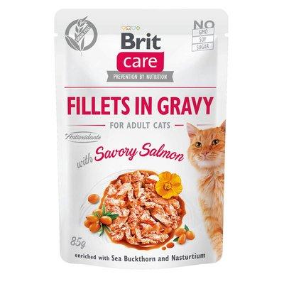 Brit Care Cat Fillets in Gravy with Savory Salmon Brit Care Cat Fillets in Gravy with Savory Salmon