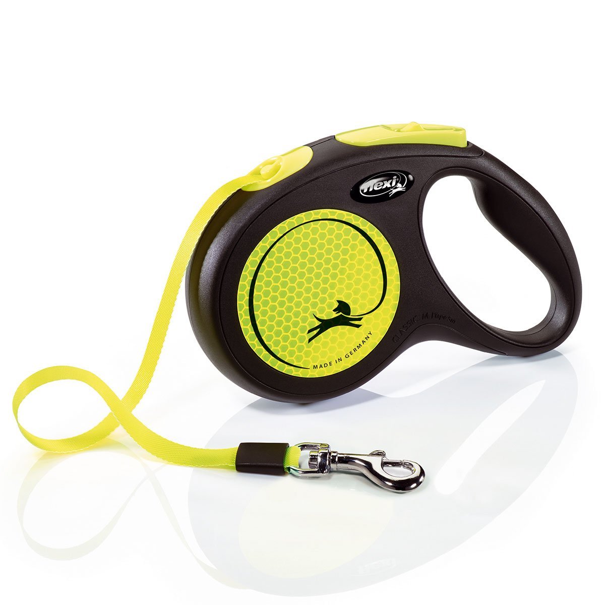Flexi New NEON leash M 5M 25KG black/neon yellow