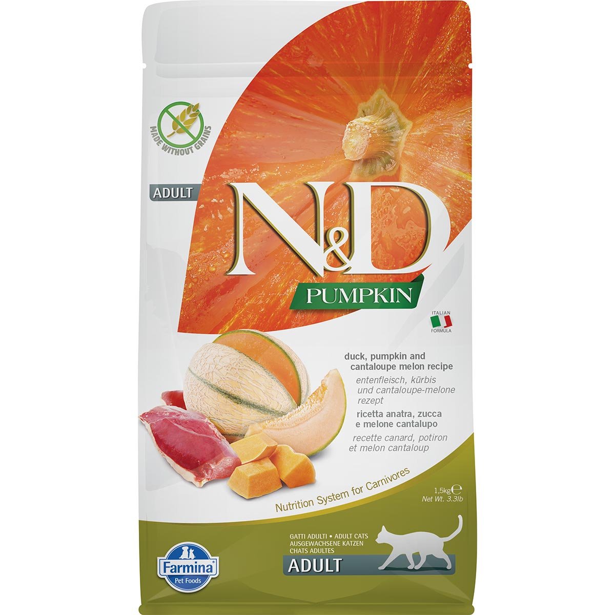Trockenfutter Farmina N&D Pumpkin Ente & Melone - Katze Adult