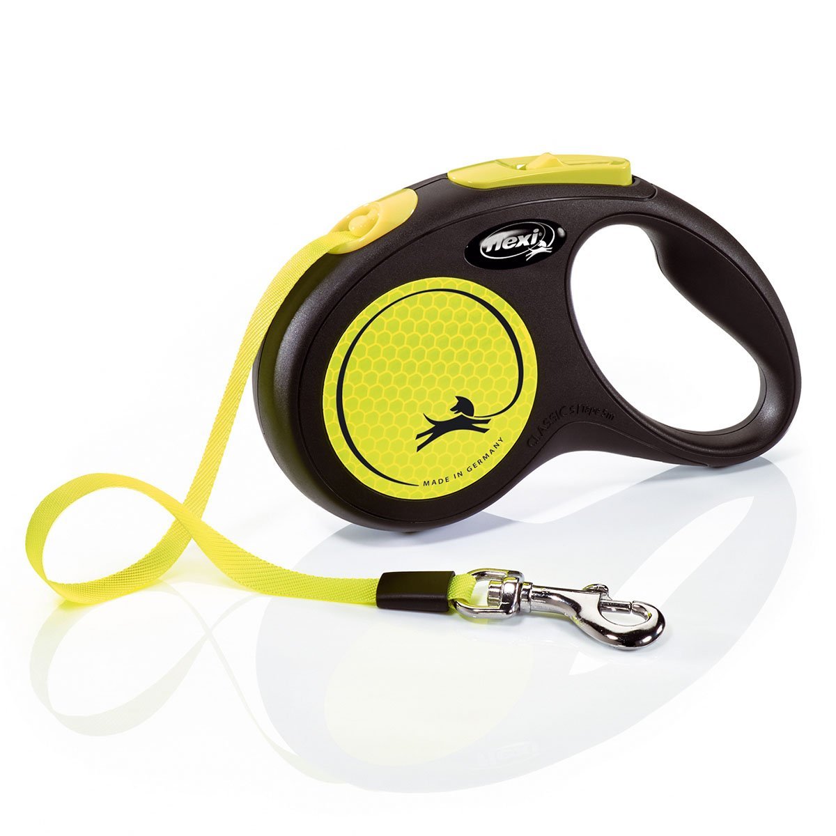 flexi New Neon Webbing Leash - 5m - S: up to 15kg