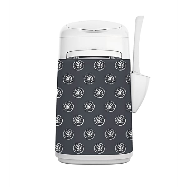 LitterLocker Fashion Stoff Bezug Flowers grey bei ZooRoyal