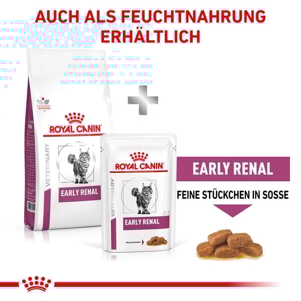 Royal Canin Veterinary Early RENAL - Trockenfutter Für Katzen Mit Nierenproblemen 2x400g