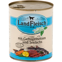 Landfleisch Nassfutter Dog Pur Geflügelherzen &amp; Seelachs