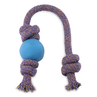 Beco Hundeball Beco Ball mit Seil Blau
