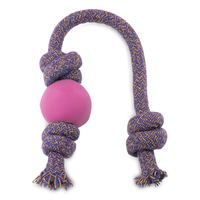 Beco Pets Spielball mit Seil pink