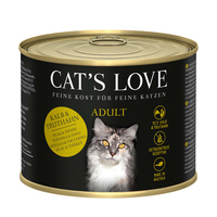 Cat's Love Nassfutter Kalb und Truthahn mit Katzenminze und Leinöl