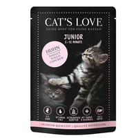 Cat's Love Nassfutter Junior Huhn mit Algenkalk &amp; Distelöl