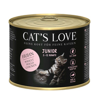 Cat's Love Nassfutter Junior Huhn Pur mit Algenkalk und Distelöl