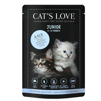Cat's Love Nassfutter Junior Kalb mit Eierschalen &amp; Lachsöl