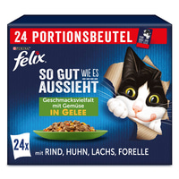 FELIX So gut wie es aussieht in Gelee Geschmacksvielfalt  mit Gemüse 24x85g