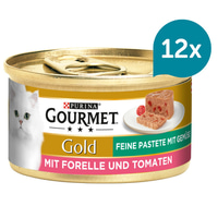 GOURMET Gold Feine Pastete mit Gemüse, Forelle und Tomaten