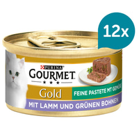 GOURMET Gold Feine Pastete mit Gemüse, Lamm und grüne Bohnen