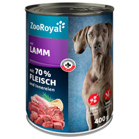 ZooRoyal Hunde-Nassfutter mit Lamm