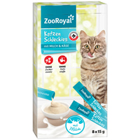 ZooRoyal Katzenschleckies mit Milch &amp; Käse 8x15g	