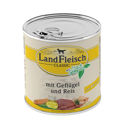 Landfleisch Nassfutter Dog Pur Geflügel &amp; Reis extra mager