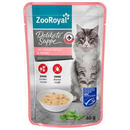 ZooRoyal Delikate Suppe mit Seelachsfilet und Spinat