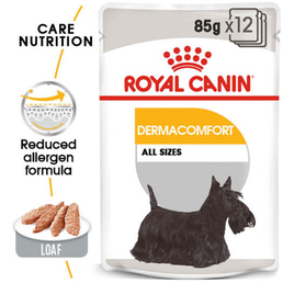 ROYAL CANIN DERMACOMFORT Nassfutter für Hunde mit empfindlicher Haut 12x85g