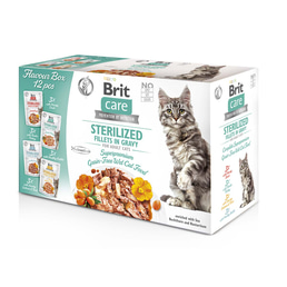 Brit Care Cat Box Fillets in Gravy Sterilized 12x85g