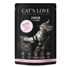 Cat's Love Nassfutter Junior Huhn mit Algenkalk &amp; Distelöl