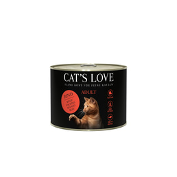 Cat's Love Nassfutter Rind Pur mit Distelöl und Löwenzahn