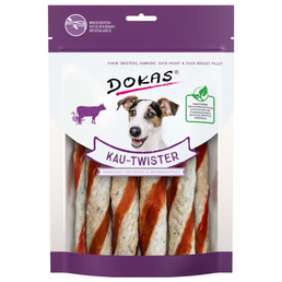 Dokas Kau-Twister Rinderhaut, Entenherz &amp; Entenbrustfilet