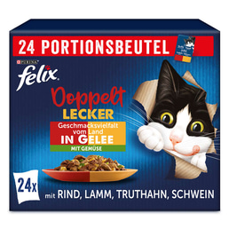 FELIX Doppelt Lecker in Gelee mit Gemüse vom Land 24x85g