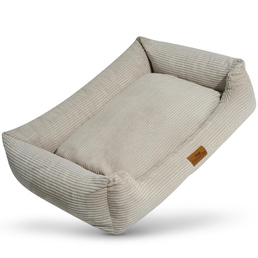 Freudentier orthopädisches Hundebett Cord creme