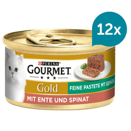 GOURMET Gold Feine Pastete mit Gemüse, Ente und Spinat