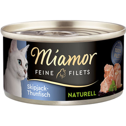 Miamor Feine Filets Naturelle Skipjack und Thunfisch 80g Dose