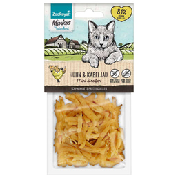 ZooRoyal Minkas Naturkost Mini Streifen Huhn &amp; Kabeljau 50g
