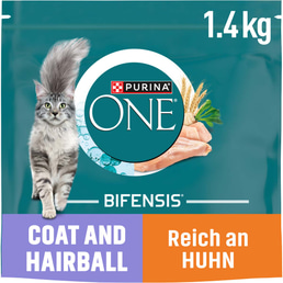 PURINA ONE BIFENSIS COAT &amp; HAIRBALL Huhn 1,4kg
