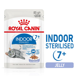 ROYAL CANIN INDOOR 7+ Sterilised in Gelee Nassfutter für Wohnungskatzen ab 7 Jahren