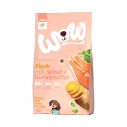 WOW Minis Adult Fisch mit Spinat und Süßkartoffel 1kg