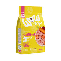 WOW DOG TROCKEN Minis JUNIOR Geflügel 1 kg