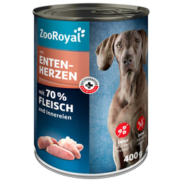 ZooRoyal Hunde-Nassfutter mit Entenherzen